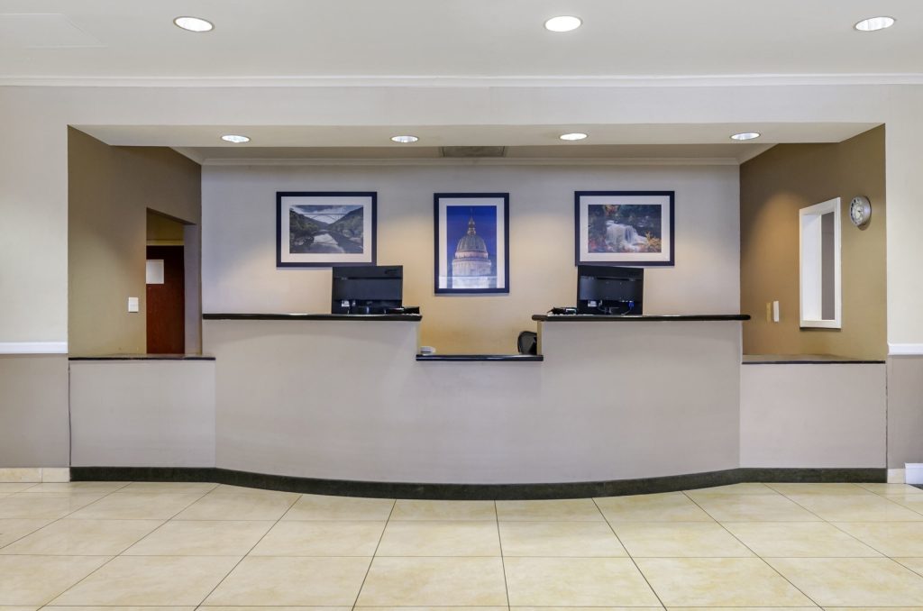 Charleston Tower Hotel front desk.